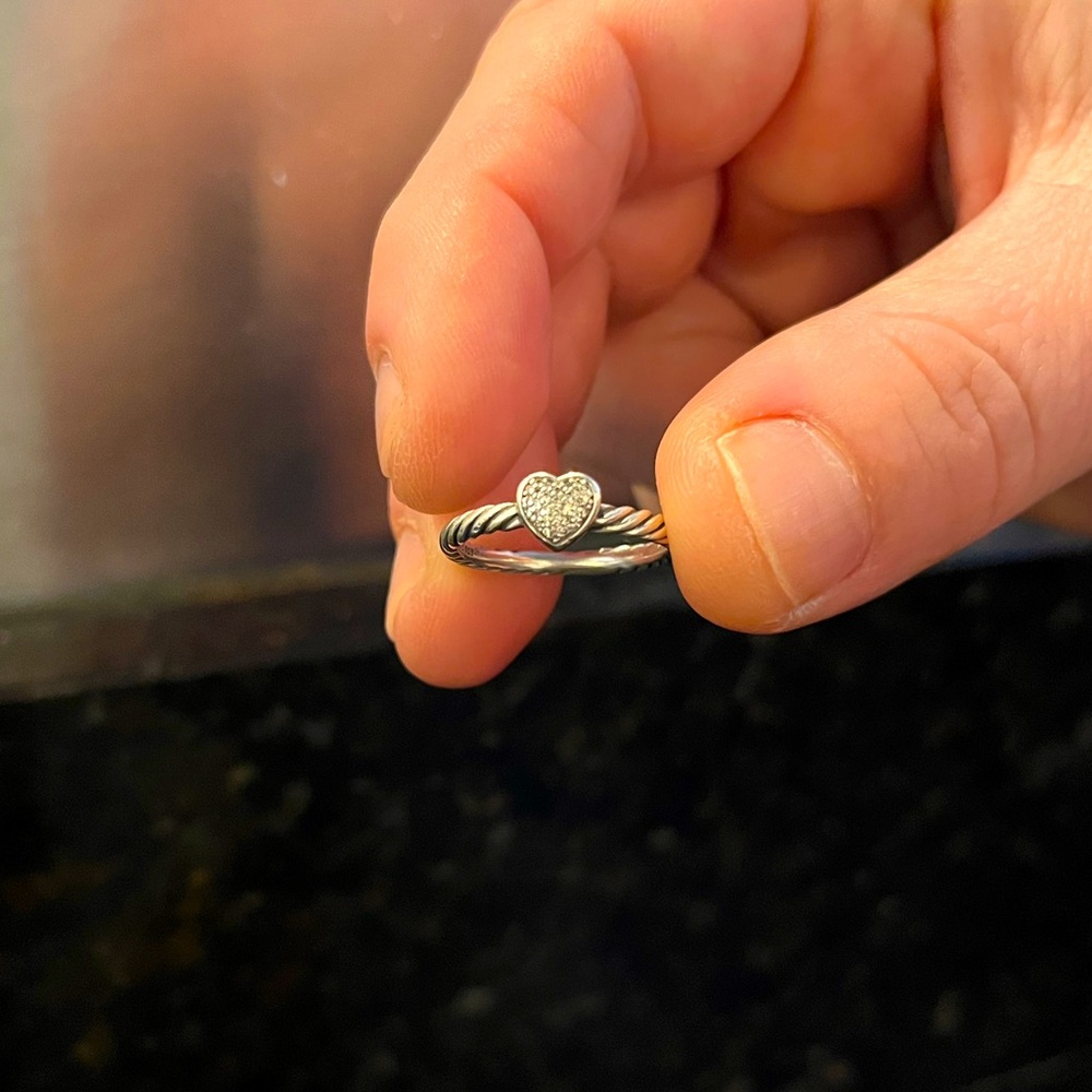 This is a Cable Collectible Heart Stack Ring